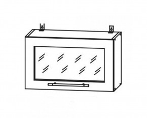 Капри ПГС 600 шкаф верхний горизонтальный со стеклом в Чулым - chylim.mebelnovo.ru | фото