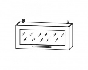 Капри ПГС 800 шкаф верхний горизонтальный со стеклом в Чулым - chylim.mebelnovo.ru | фото