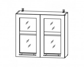 Капри ВПС 800 шкаф верхний со стеклом высокий в Чулым - chylim.mebelnovo.ru | фото