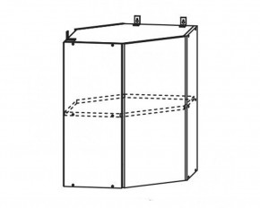 Капри ВПУ 550 шкаф верхний угловой в Чулым - chylim.mebelnovo.ru | фото