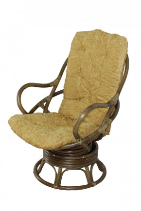Кресло-качалка Swivel Rocker (Ротанг №6, ткань Mulan 152) в Чулым - chylim.mebelnovo.ru | фото