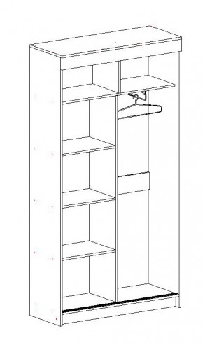 Шкаф-купе двустворчатый Грета 2/58 в Чулым - chylim.mebelnovo.ru | фото