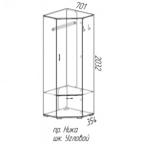 Шкаф угловой Ника в Чулым - chylim.mebelnovo.ru | фото