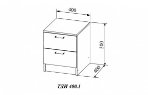 Тумба прикроватная Diamante ТДИ 400-1 в Чулым - chylim.mebelnovo.ru | фото